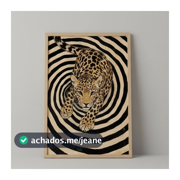 Quadros decorativos Onça Pintada Hipnotizante - Arte Moderna Abstrata (1 peça)