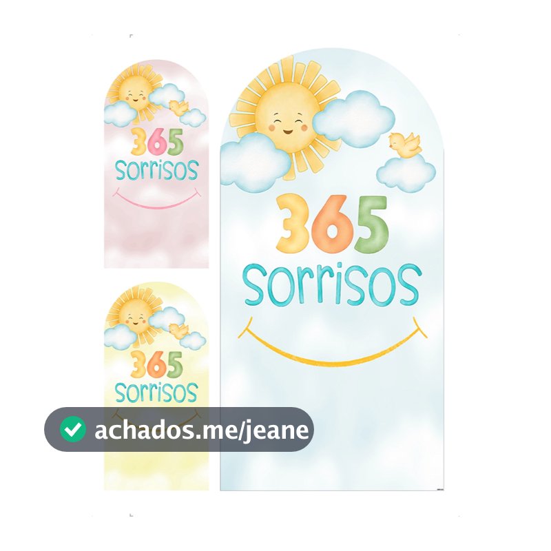 Capa Painel Romano Arco 3D Picolé Decoração de Festa em Tecido com Elástico 365 Sorrisos 2x1m