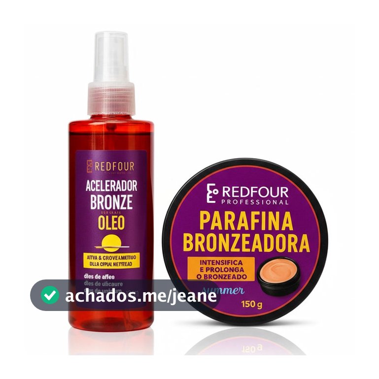 Kit Bronzeador 120ml + Parafina Aceleradora Summer Bronze RedFour 150g