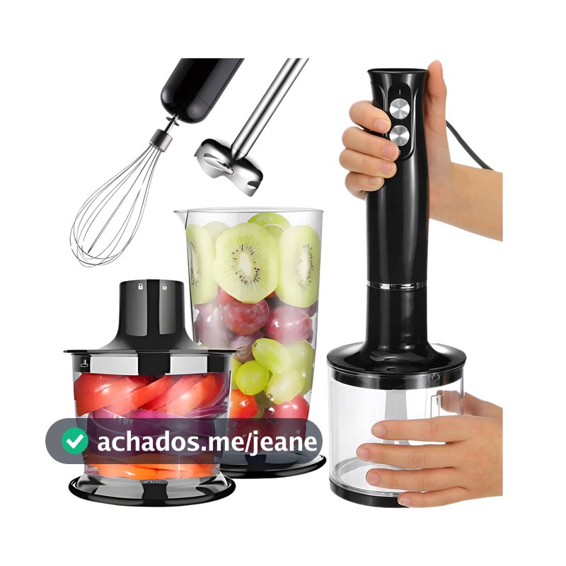 Mixer Vertical Turbo 4 em1 Moedor Processador Alimentos Inox