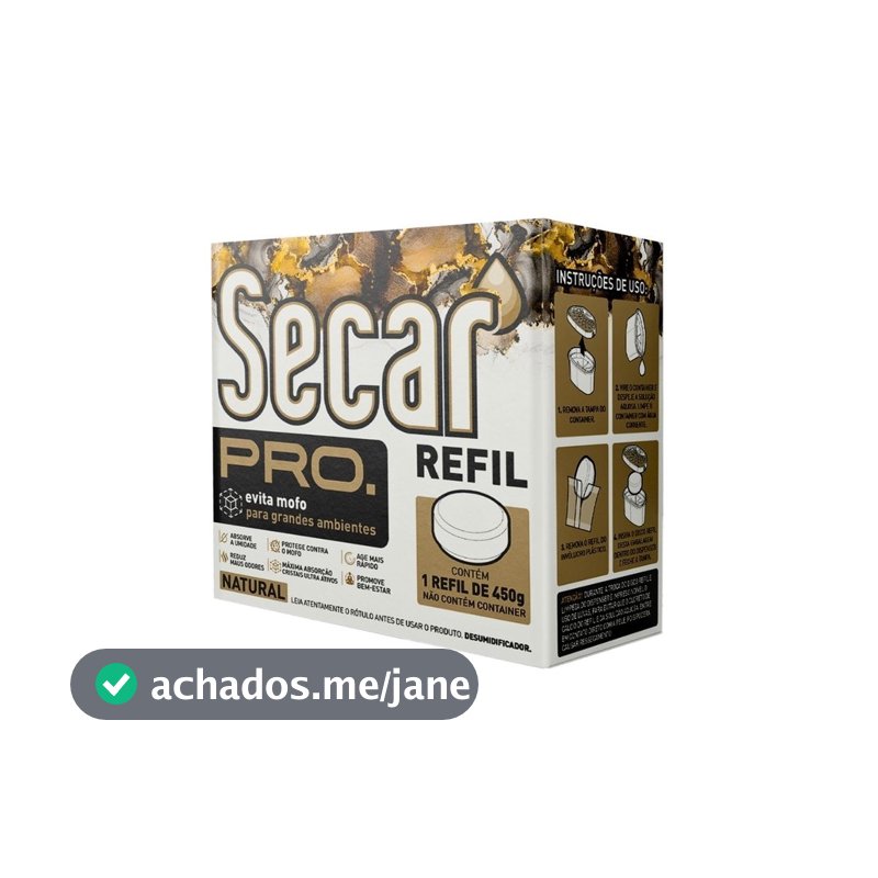 Refil Evita Mofo Secar Pro 450g Grandes Ambientes Alta Performance