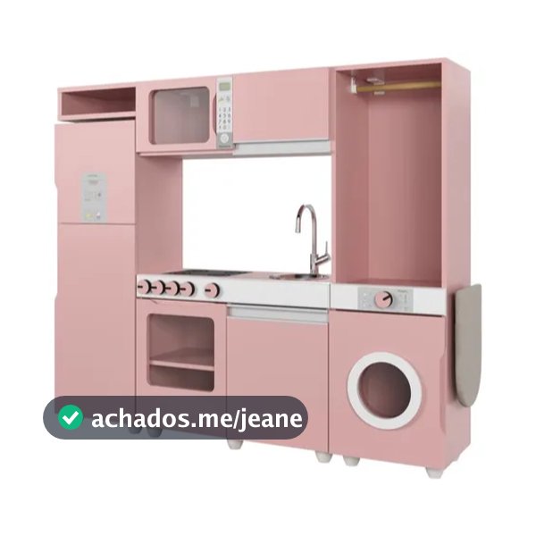 Conjunto Cozinha Com Fogão E Lavanderia Completa Luli Em Mdf