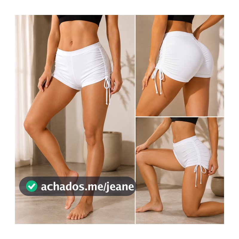 Biquíni Short Cordinha Lateral Feminino Praia Piscina Academia