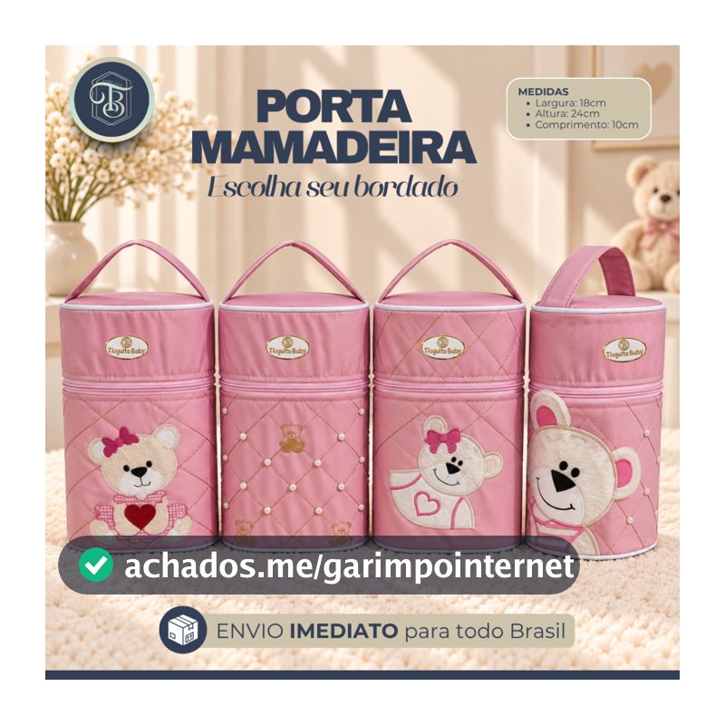 Porta Mamadeira Térmica 2 Cavidades Tiaguito Baby