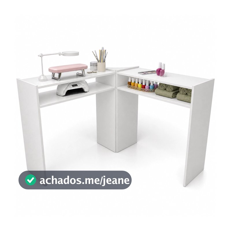 Mesa Manicure Gaveta Em L Expositor De Esmaltes Para Alongamento De Unhas Nails Designer