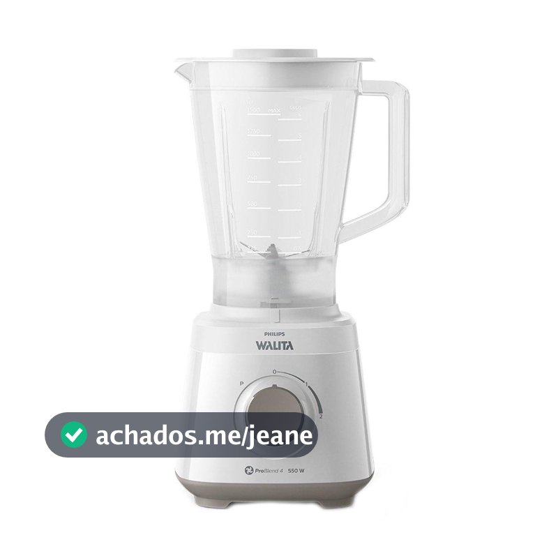 Liquidificador Philips Walita Daily RI2110 | Copo de Plástico, 2 Velocidades, 550W, Branco