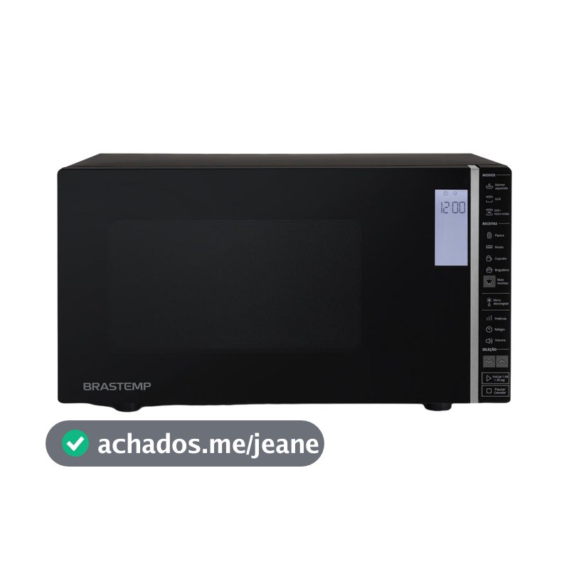 Micro-ondas Brastemp 32 Litros Preto com Grill e Painel Integrado - BMG45AE