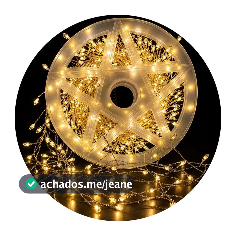 Cordão Festão Strobo 20 a 50m 600 a 1500 Leds Cluster Branco Quente Fio Fada Natal Decoração Árvore Jardim Prova Água