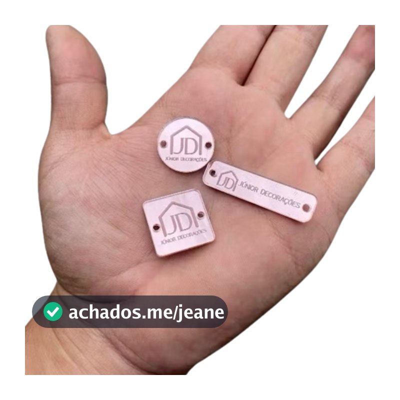 40/60/80/100/150  Tags Etiqueta Personalizadas em Acrílico Espelhado Para Lembrancinha Croche