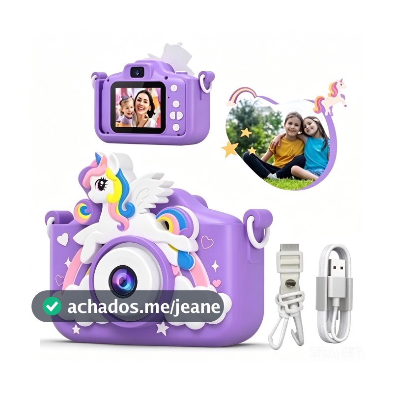 Mini Câmera Infantil Mini Recarregável Com Capa HD Video Jogos Fotos e filmagem de filmes Real Pho