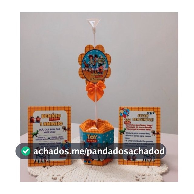 kit centro e mesa + plaquinha cartão de agradecimento personalizada aniversário chá de bebê e revelação semi pronto