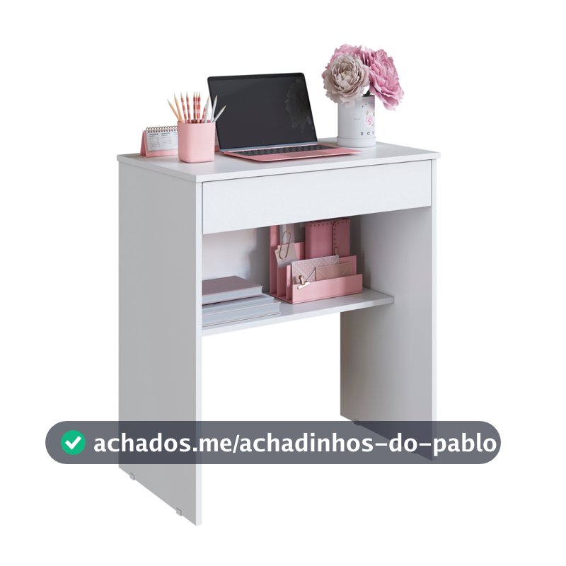 Escrivaninha Com Gaveta Computador Prateleira Quarto Home Office