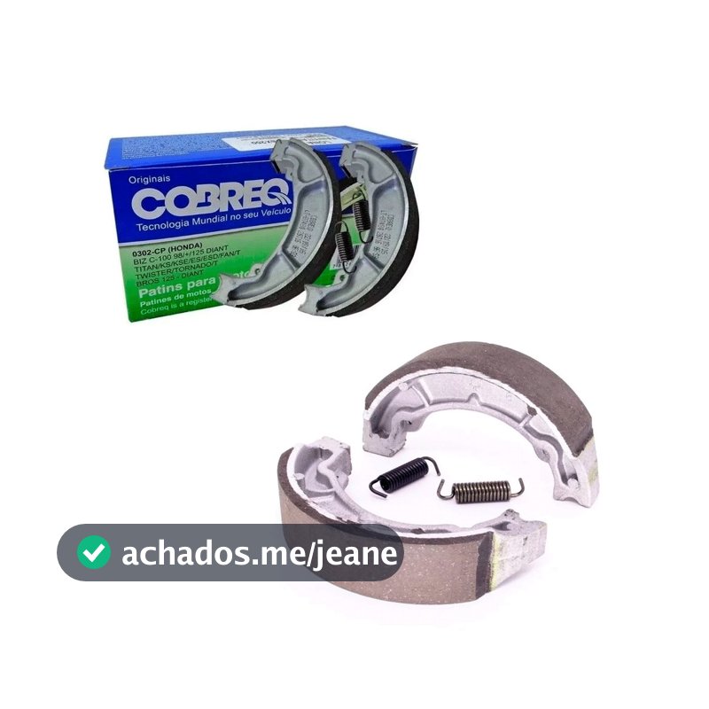 Par Lona Patim Freio Cobreq D/t Nxr 125 150 160 Bros Biz Xlr