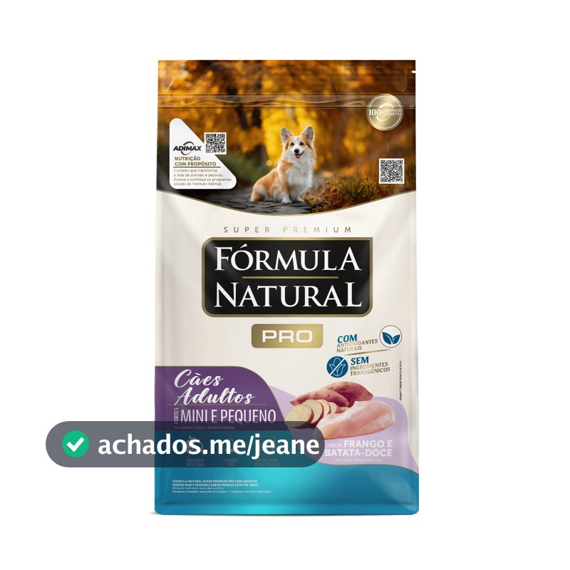 GRANEL DE Ração Fórmula Natural Pró Cães Adultos Portes Mini e Pequeno - Frango e Batata Doce Granel 1kg
