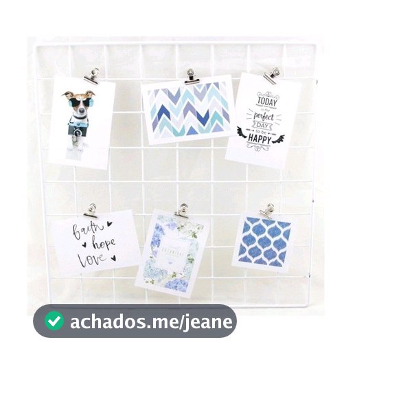 Memory Board 30x30cm Branco + brinde 6 mini prendedores