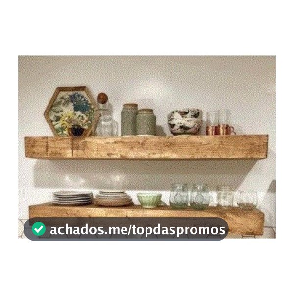 Kit 2 Prateleiras Grossas Suporte Invisível Madeira 60x20 Jacarandá