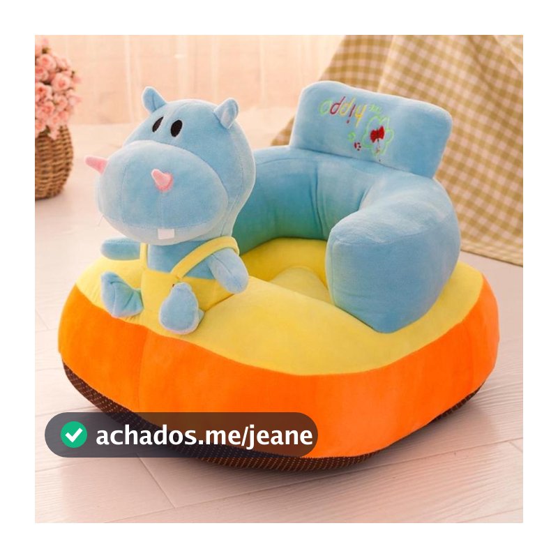 Assento Bebê Sofá Infantil Cadeirinha Poltrona Almofada Senta Bebê Apoio Postura Antiqueda Fibra Siliconada
