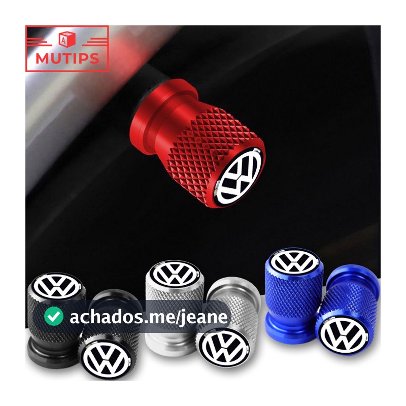 2/4 Pcs Tampa Da Válvula Do Pneu De Carro Volkswagen De Ar Haste Roda Metal À Prova De Poeira Para VW Polo T-Cross Gol S