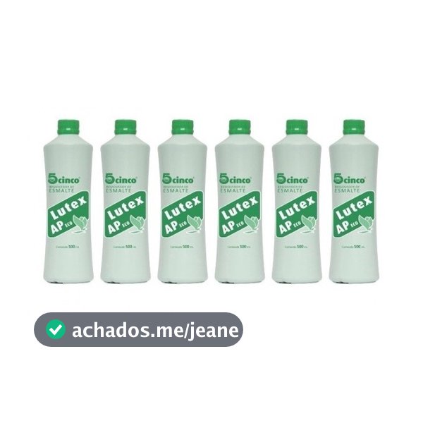 Kit Acetona Lutex com 6 unid 500 ml cada