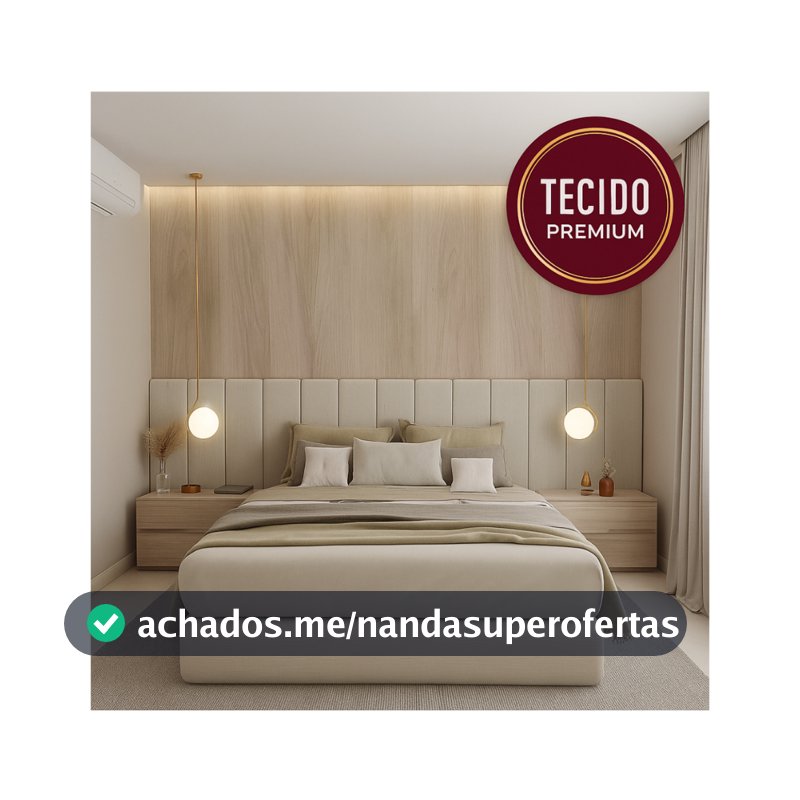 Kit Cabeceira 60x20 Estofada Completa Adesiva em Módulos Para Cama de Solteiro Casal Queen King Box