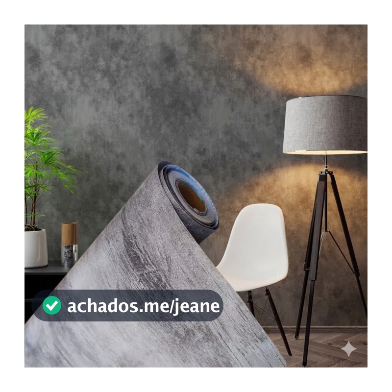 Papel De Parede Cimento Queimado 10 METROS Lavável Prova Dágua Autocolante