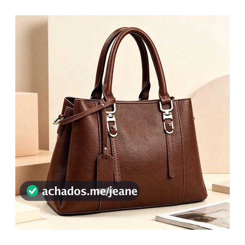 Bolsa Feminina Tote Grande 3 Compartimentos Couro Pu Versátil Varias Cores Alça De Mão Transversal