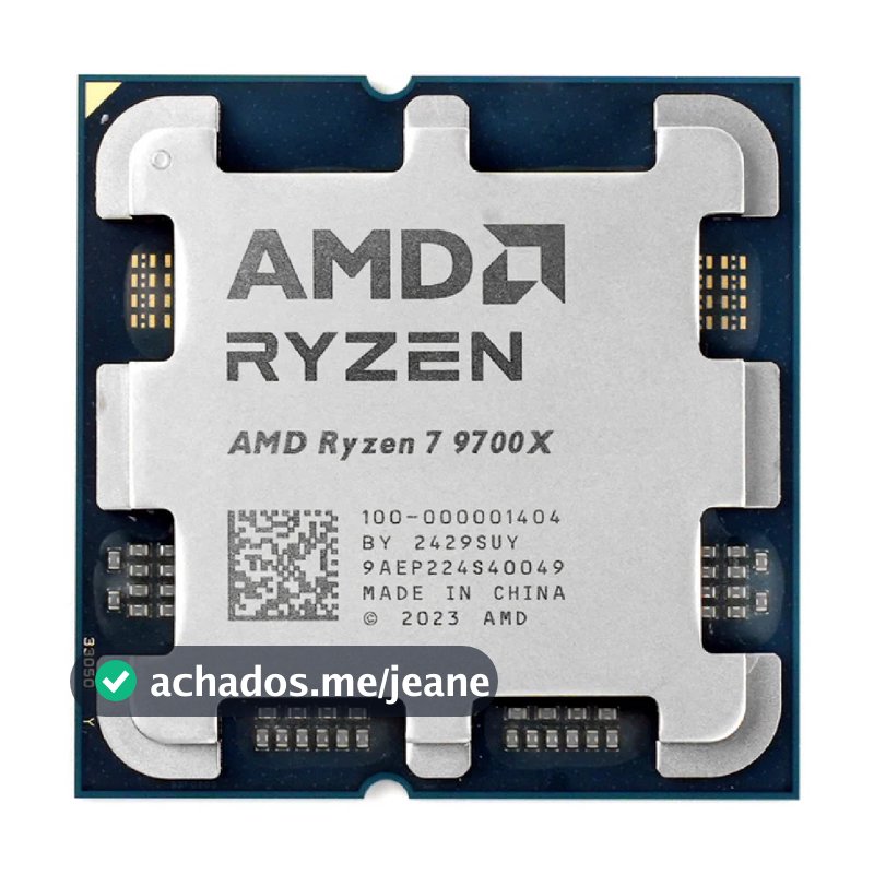 Processador AMD Ryzen 7 9700X 3.8GHz (5.5GHz Turbo) 8 Cores 16 Threads AM5 40MB Novo (Sem Caixa ou Cooler)