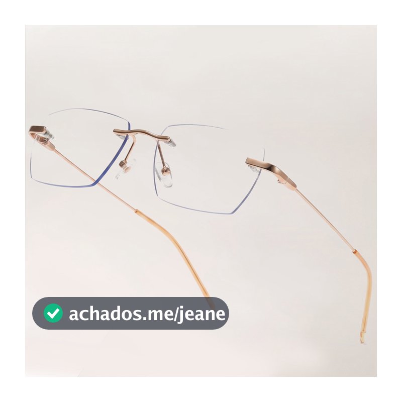 Óculos Fotocromáticos Sem Moldura Para Miopia , Leve , Metal , Templo , Moda , Aro , Mudança De Cor Ao Ar Livre Tem