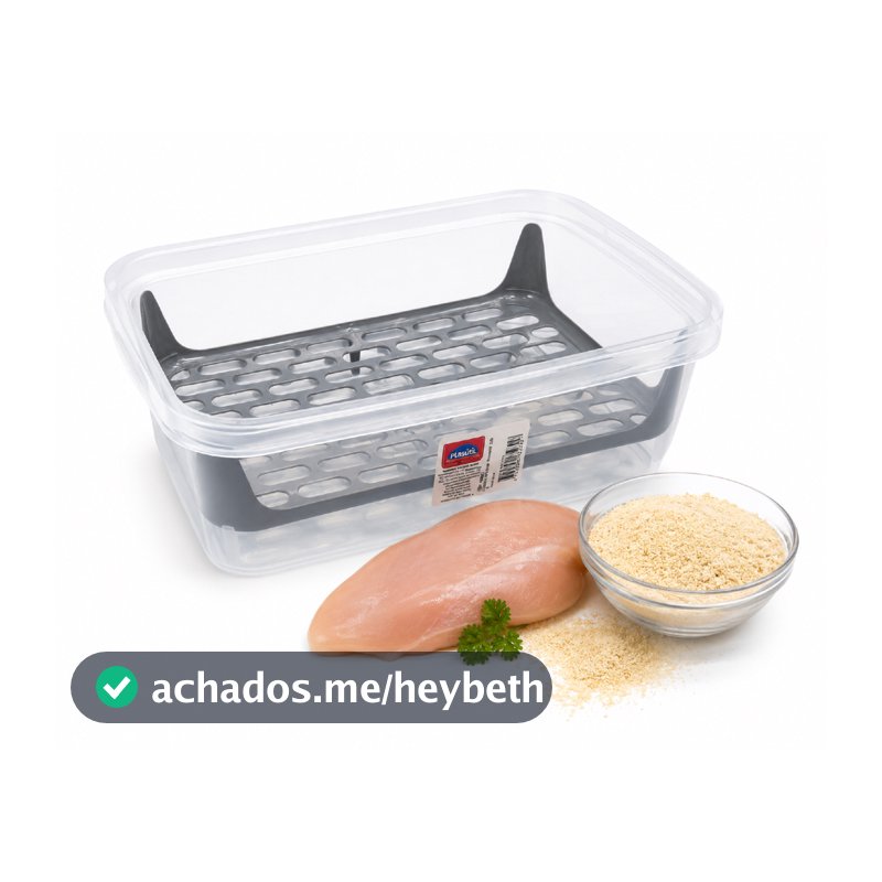 Pote Hermético para Empanar Plasutil Prático Vedação Perfeita Cozinha Organizada