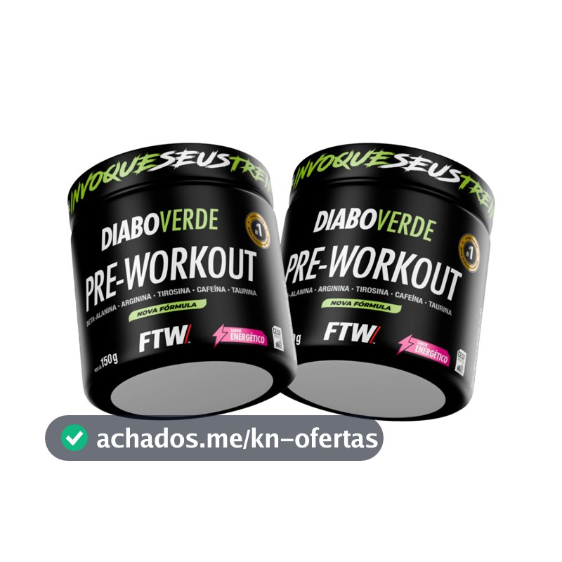 Kit 2x Pré Treino Diabo Verde Pre-Workout 150g - FTW
