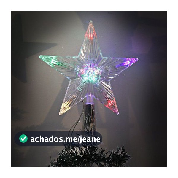 Estrela Topo Arvore Natal Led Colorida Decoracao Festiva Luzes Coloridas