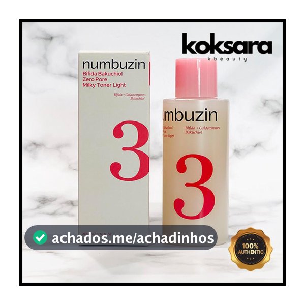 numbuzin No.3 Bifida Bakuchiol Zero Pore Milky Toner Light 200ml