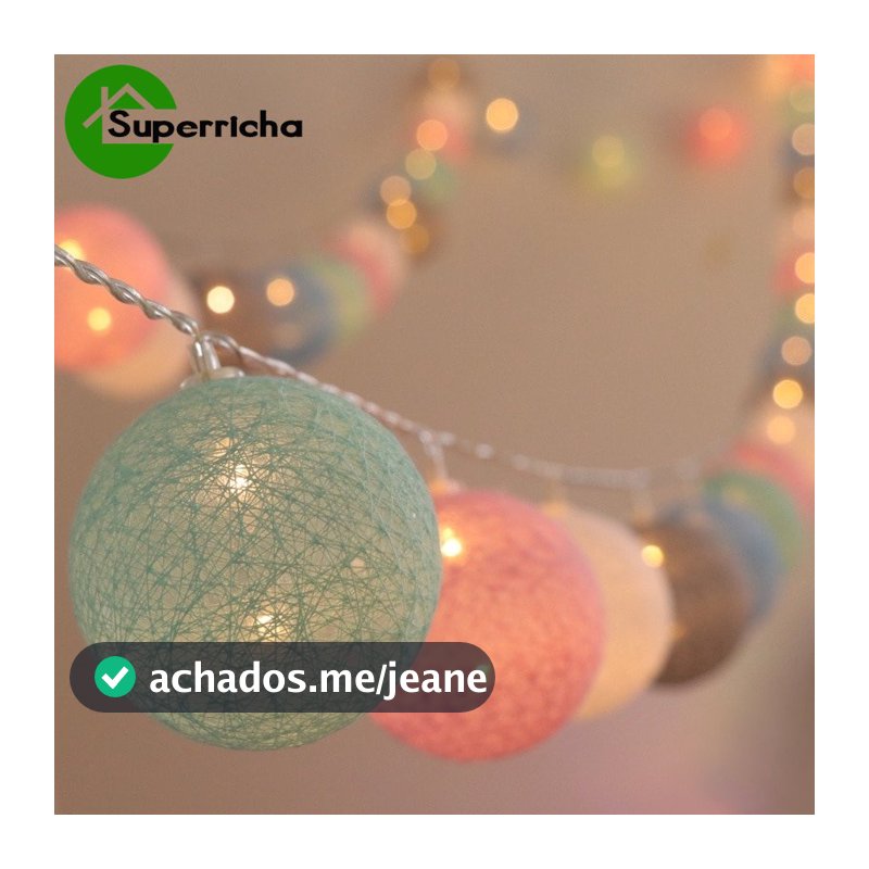 20 Luzes Led De Algodão Bola Guirlanda Guirlanda Natal Fada De Fadas Cordas Para Casamento Festa De Natal Decoração De Casa Ao Ar Livre