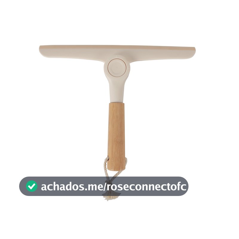 Rodo de Pia Dobrável com Cabo de Bambu Oikos Rodinho Off White Bege