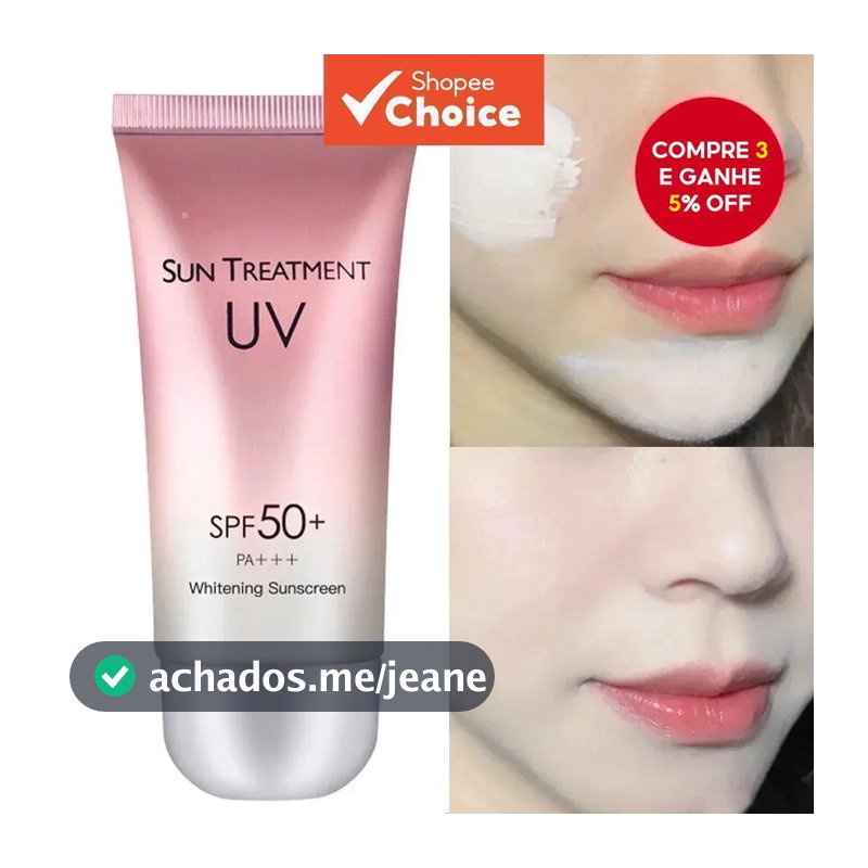 Protetor Solar Corporal Waterproof 60ml Clareador de Pele Protetor Solar Corporal Creme Protetor de Pele FPS 50+++