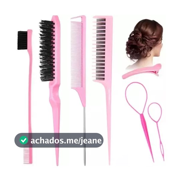 ANA 1108 Pente De 10 Peças Com Ferramenta De Trança E Clipe De Bico De Pato Estilo/Escova De Cabelo-GUI ANA