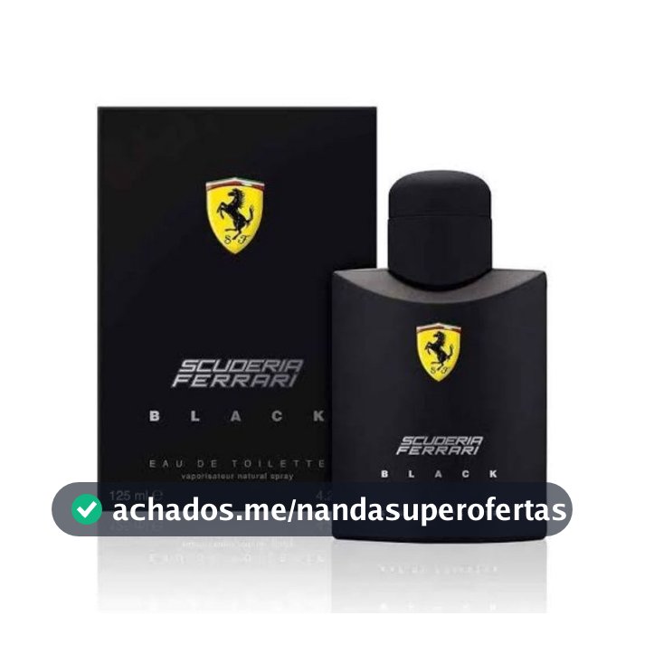 Perfume Masculino Ferrari Black 125ml - Aroma Misterioso e Sensual, Fixação Moderada