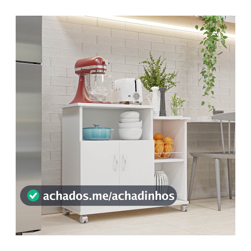 Armário Cozinha Fruteira Multiuso Cozinha com Tampo para Microondas e Galão de Àgua