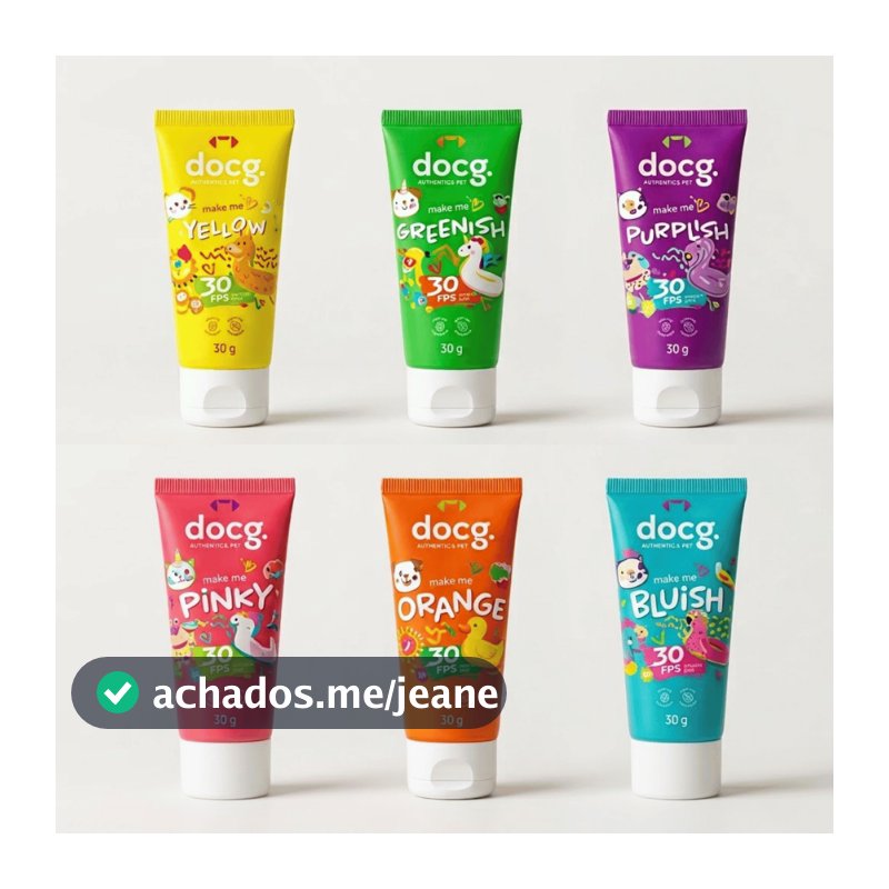 Protetor Solar Pet Colorido para Cães e Gatos Make Me Vegano Docg - 30g