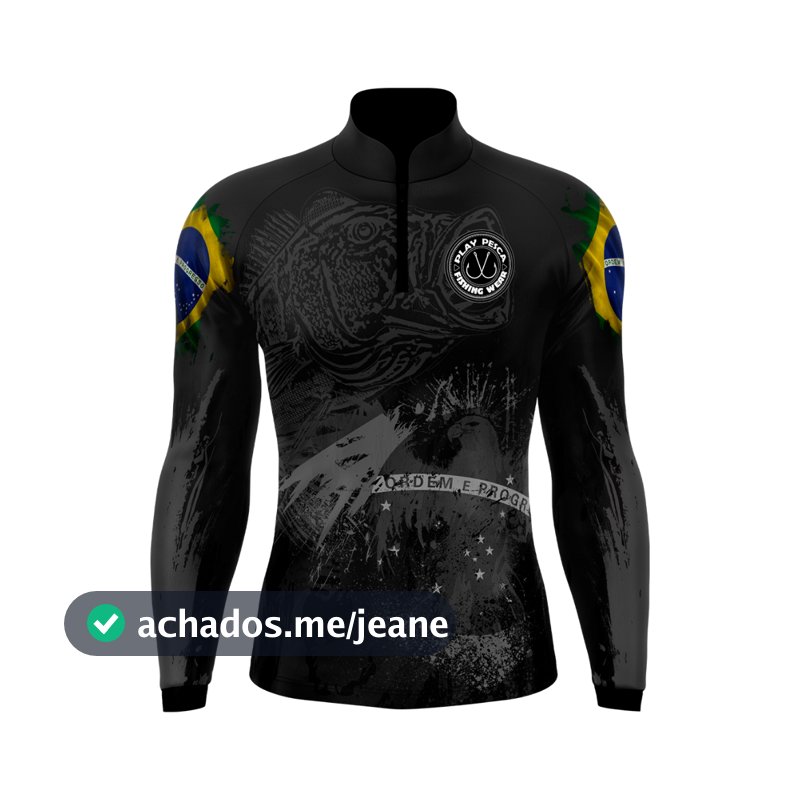 CAMISA CAMISETA DE PESCA  TUCUNARÉ BRASIL 03 COM PROTEÇÃO UV50+ PLAY PESCA