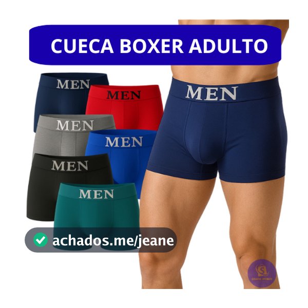 Kit Até 10 Cuecas Boxer Premium Lisa Sem Costura Masculino Adulto Cores Variadas