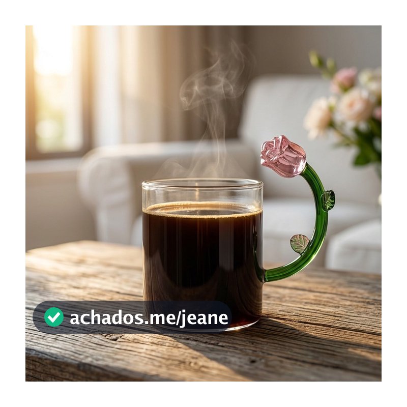 Copo De Café De Vidro Com Alça De Tulipa Resistente Ao Calor 330ml Caneca Transparente De Borosilicato Alto Para Chá Da