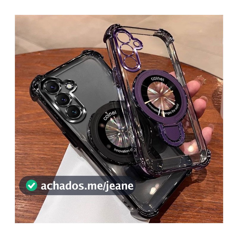 Luxuoso Suporte Anti-Queda Capa Para Samsung A07 A17 A37 A57 A06 A16 A26 A36 A56 A05S A15 A25 A35 A55 5G/4G TPU Caso