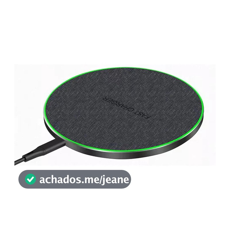Carregador Sem Fio QI Indução Wireless 20w para Celular Compatível com Samsung Iphone