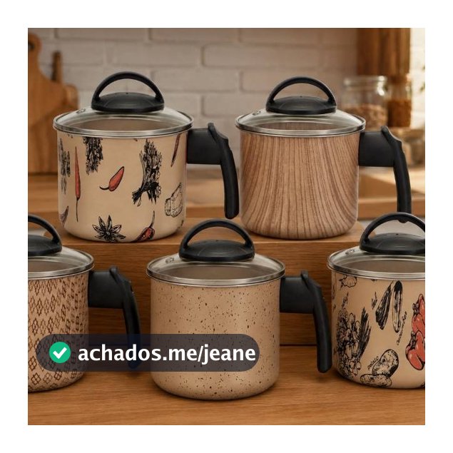 Fervedor Caneco Antiaderente com Estampas 12cm 1Litro