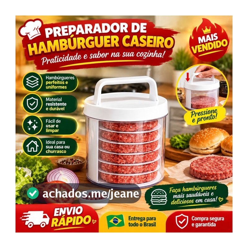 Hot > Burger Patty Maker Tool Modelador De Hambúrguer Não Sti Com Recipiente De Armazenamento Para Carne De Porco Vegeta