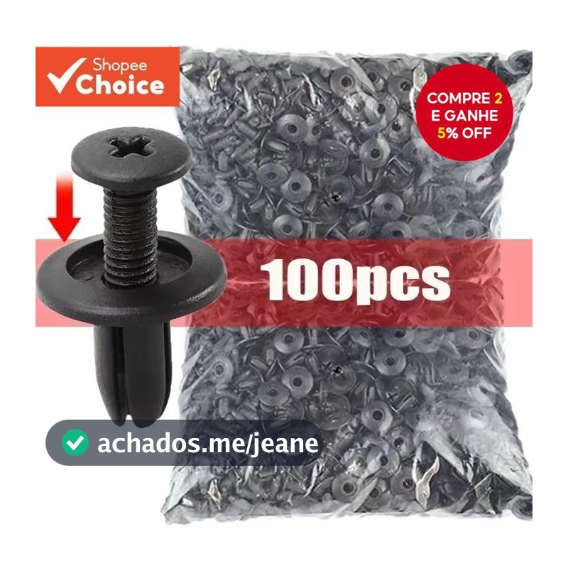 Fender Clipes De Para-Choque , Fixadores De Rebite Pretos Toyota Kia Nissan Ford Focus Yamaha 100 Peças