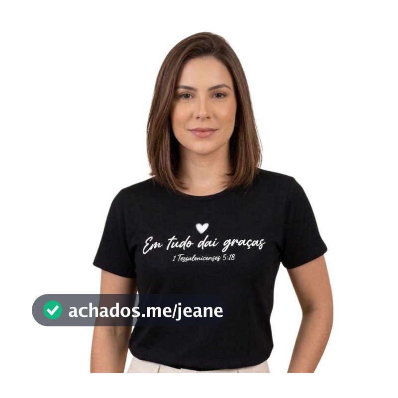 Blusinha T-Shirt Feminina Cristã Moderna Moda Básica Elegante Casual Look Fashion