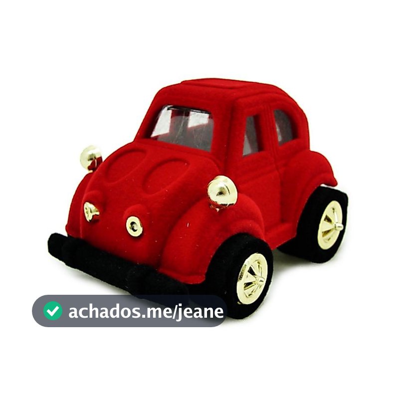 Estojo para Joias Formato Carro Carrinho Bebe VW Fusca Novo (Anel)
