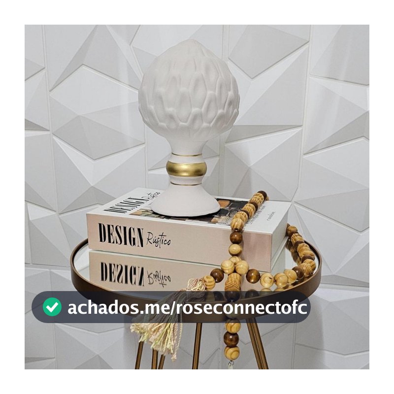 Estatueta Pinha Decorativa Cerâmica Vaso Objeto Decoração Natal Sala Mesa Rack Estante Nicho
